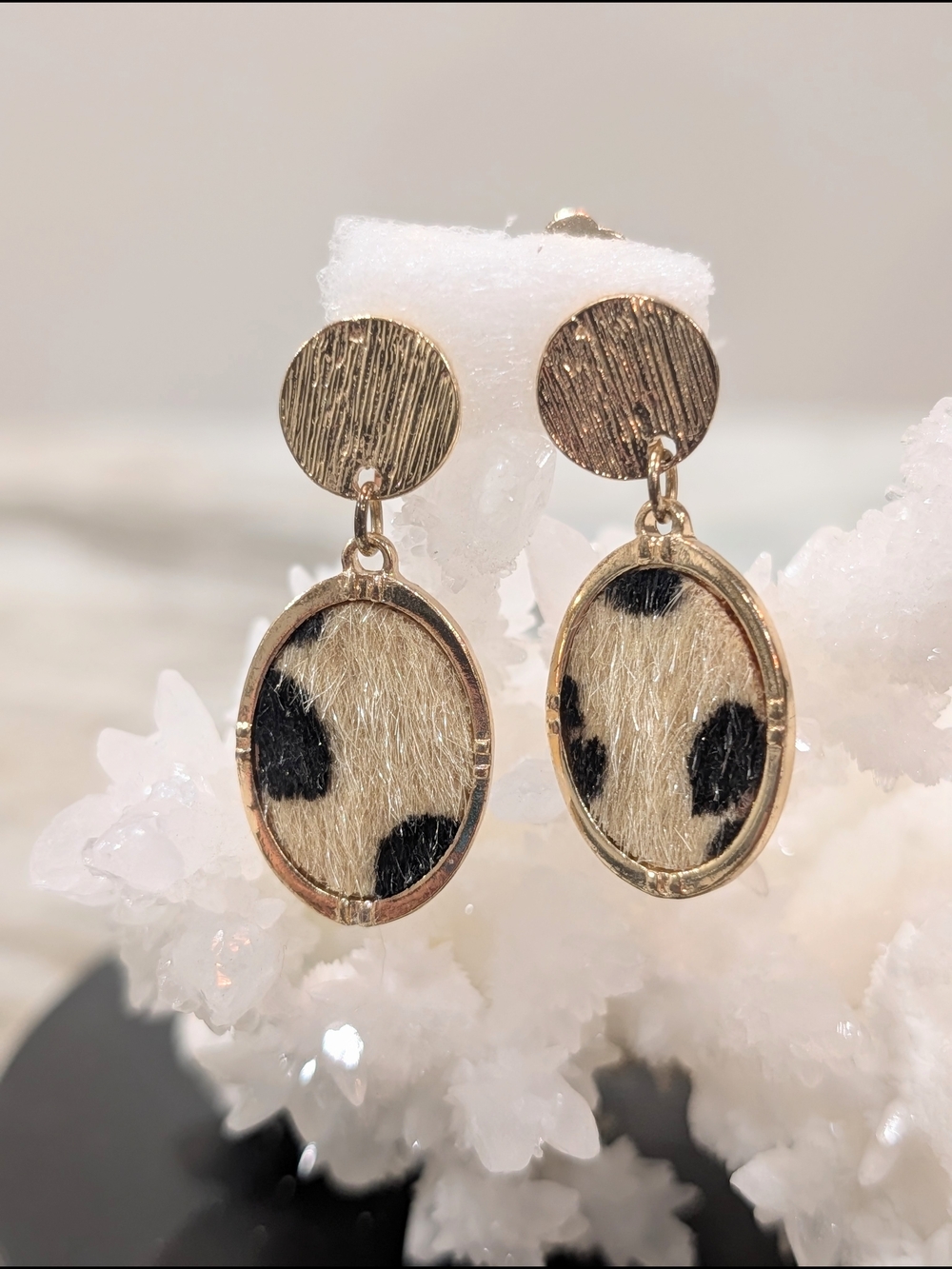 Gold-Tone Clip On Drop Earrings